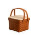 Mackinac Provision Picnic Basket with Lid and Protectors - Warm Cinnamon-Basket Set-Woven Maple Basket-Longaberger