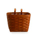 Mackinac Tapered Rectangle Bicycle Basket with Protector - Warm Cinnamon-Basket Set-Woven Maple Basket-Longaberger