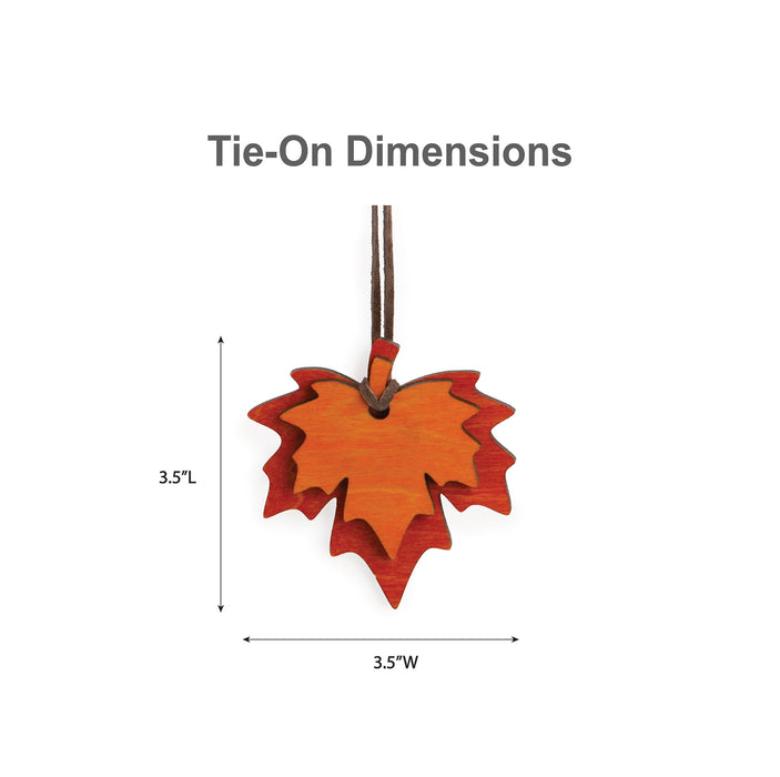 Harvest Wooden Maple Leaf Tie-On