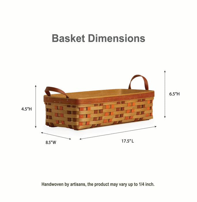Thanksgiving Medium Centerpiece Basket with Protector - Autumn Patchwork