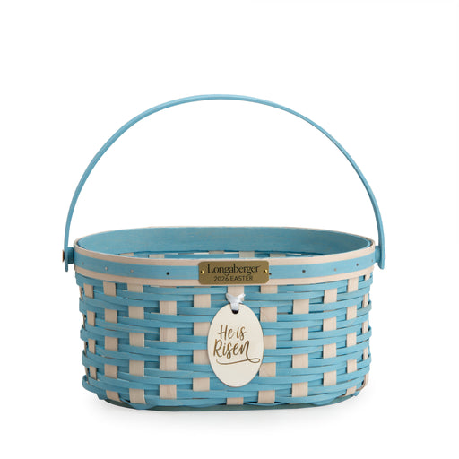 Collector's Easter Medium Oval Basket with Protector - Blue