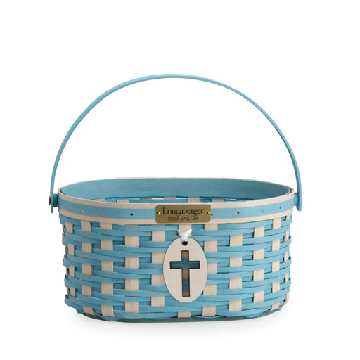 Collector's Easter Medium Oval Basket with Protector - Blue