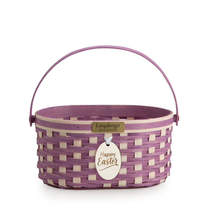Collector's Easter Medium Oval Basket with Protector - Lavender