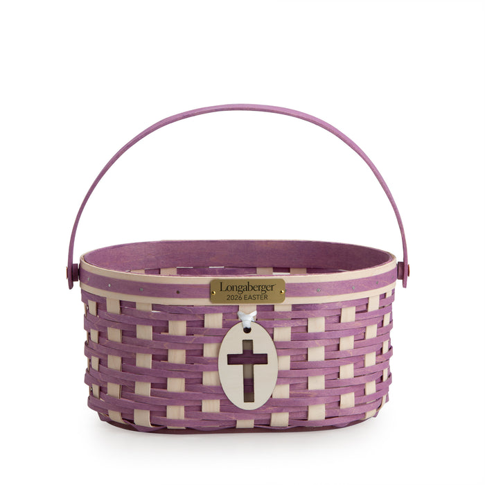Collector's Easter Medium Oval Basket with Protector - Lavender