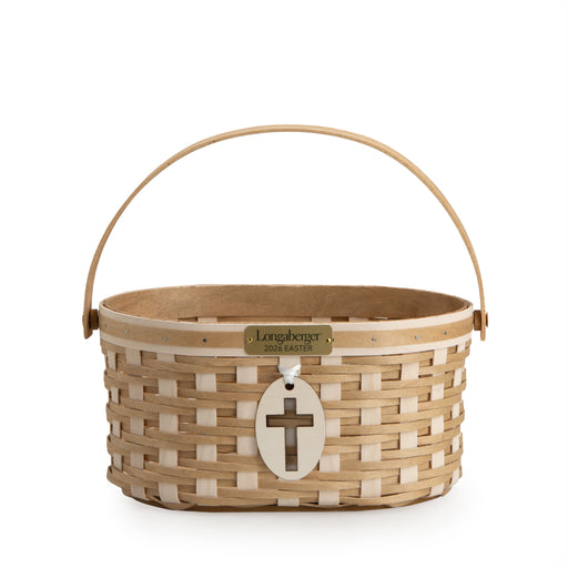 Collector's Easter Medium Oval Basket with Protector - Light Brown