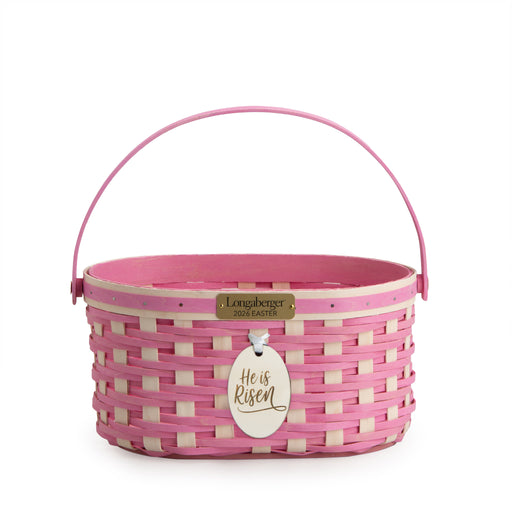 Collector's Easter Medium Oval Basket with Protector - Pink