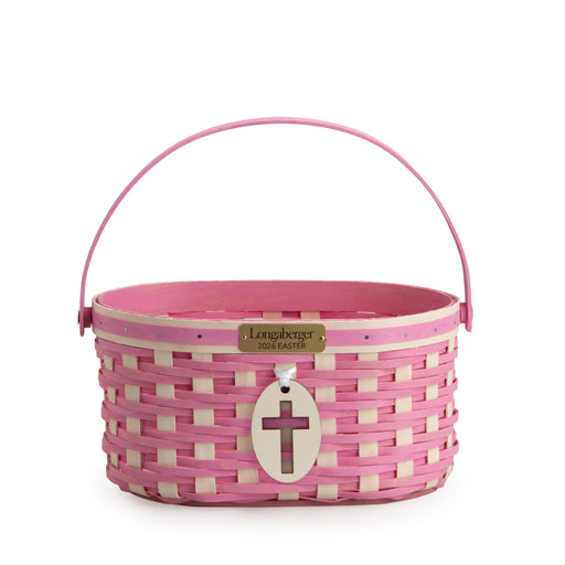 Collector's Easter Medium Oval Basket with Protector - Pink