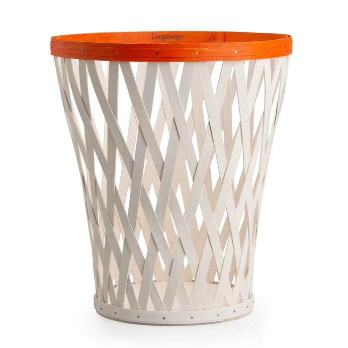 Basketball Medium Tapered Round Basket with Protector - Orange and White