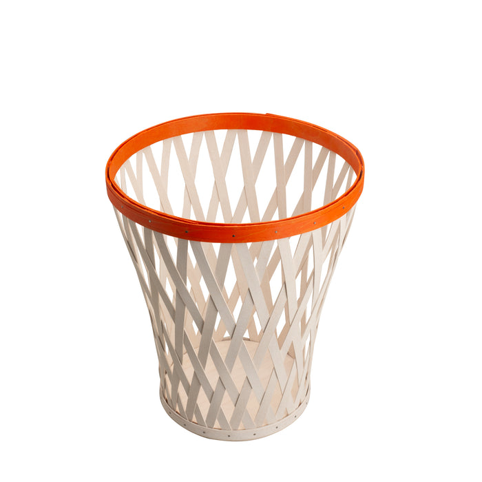 Basketball Medium Tapered Round Basket with Protector - Orange and White