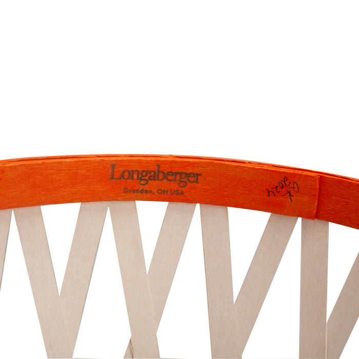 Basketball Medium Tapered Round Basket with Protector - Orange and White