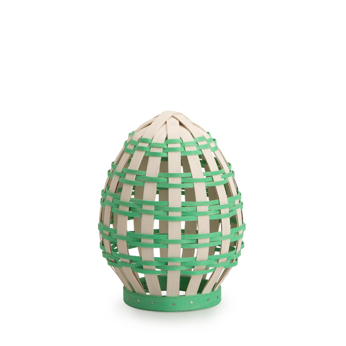 Easter Medium Freestanding Open Weave Egg - Green