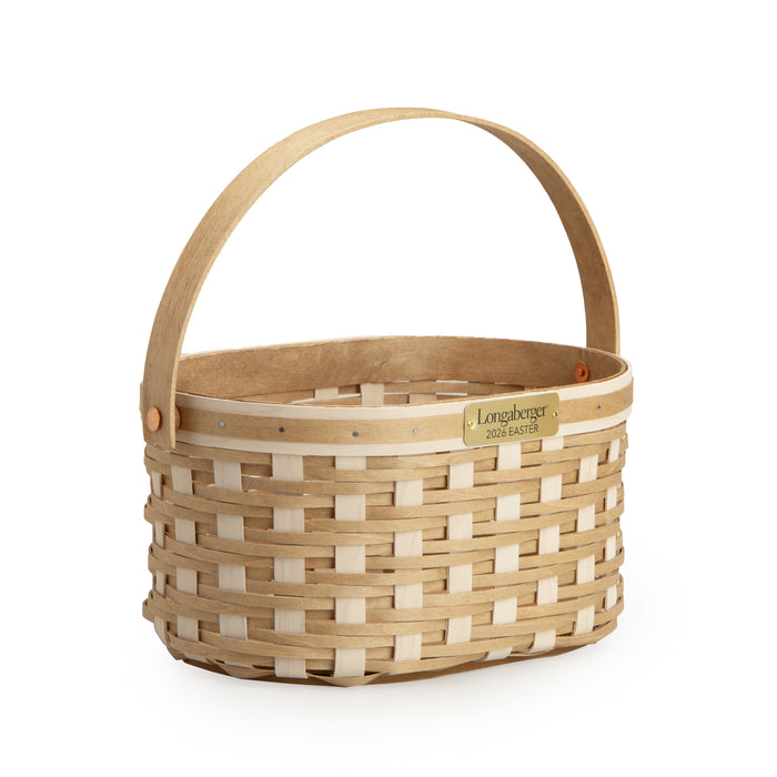 Collector's Easter Medium Oval Basket with Protector - Light Brown