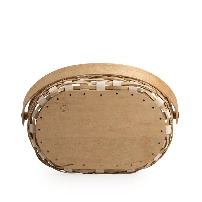 Collector's Easter Medium Oval Basket with Protector - Light Brown