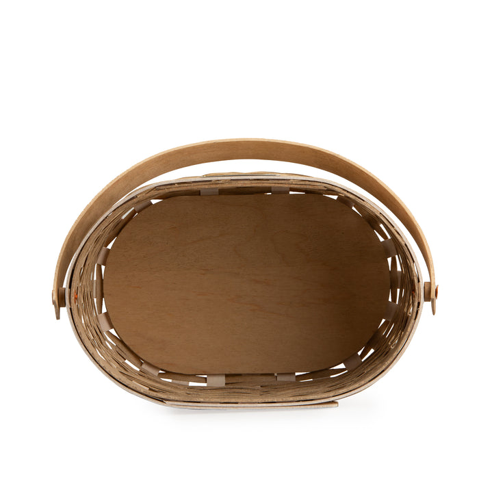 Collector's Easter Medium Oval Basket with Protector - Light Brown