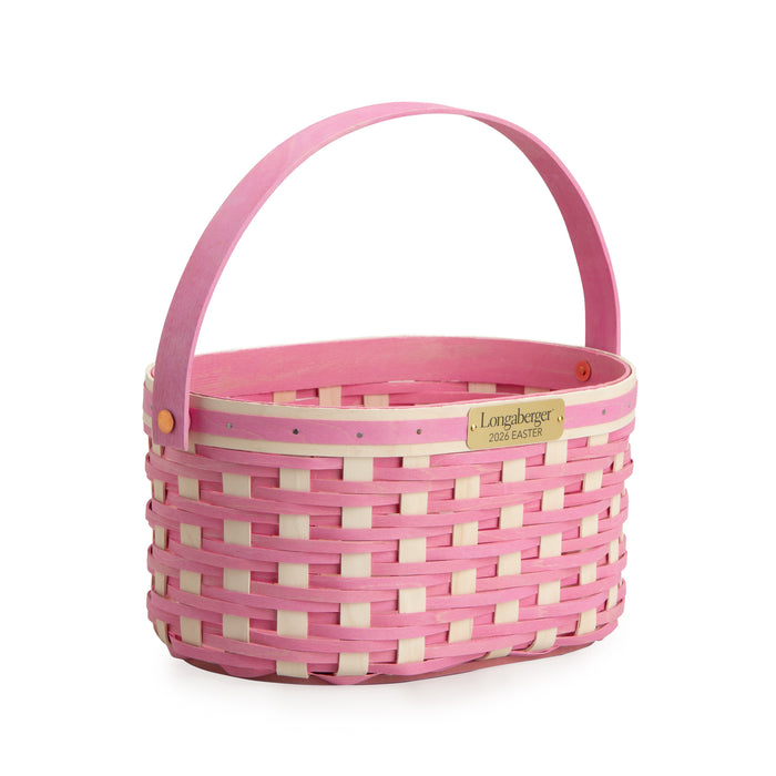 Collector's Easter Medium Oval Basket with Protector - Pink