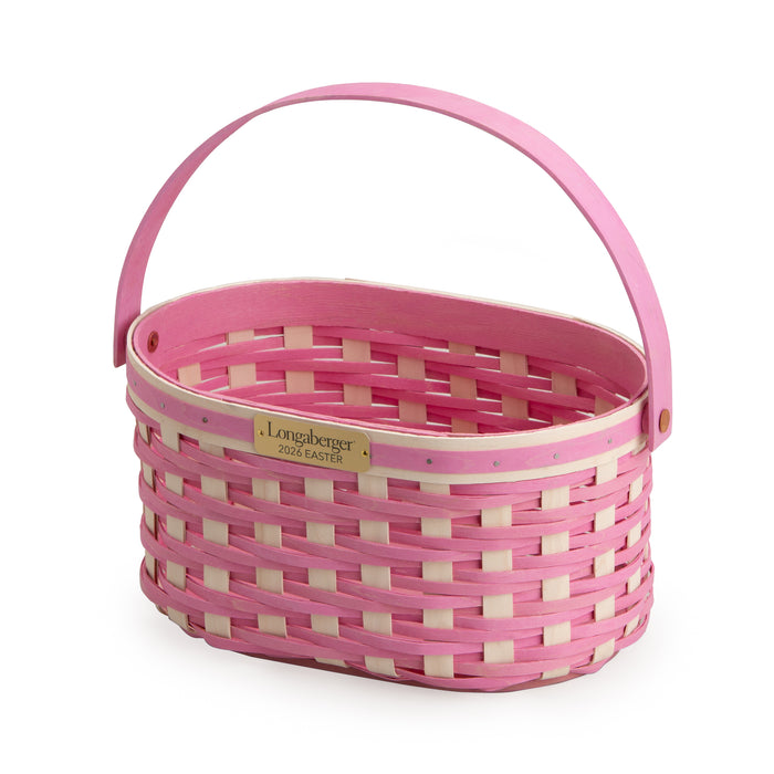 Collector's Easter Medium Oval Basket with Protector - Pink