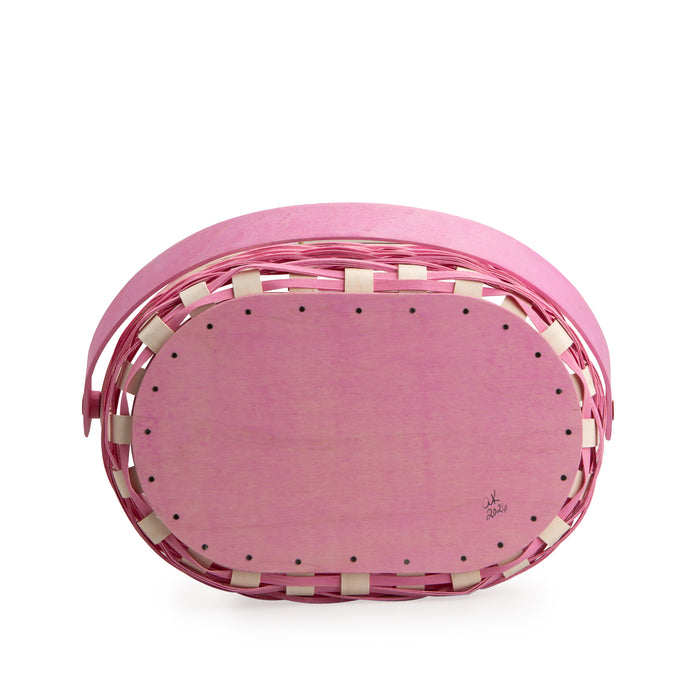 Collector's Easter Medium Oval Basket with Protector - Pink