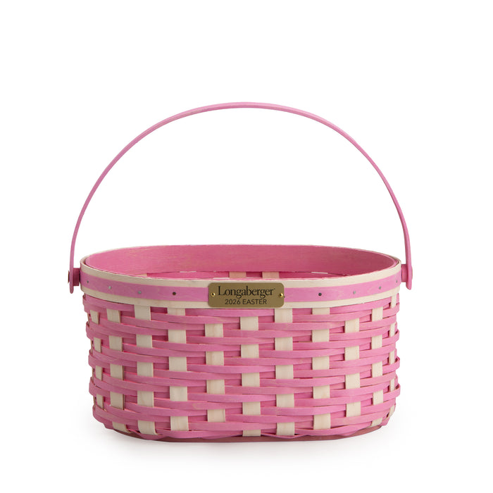 Collector's Easter Medium Oval Basket with Protector - Pink