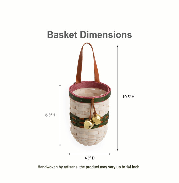 Sleigh Bells Medium Gatehouse Basket with Protector