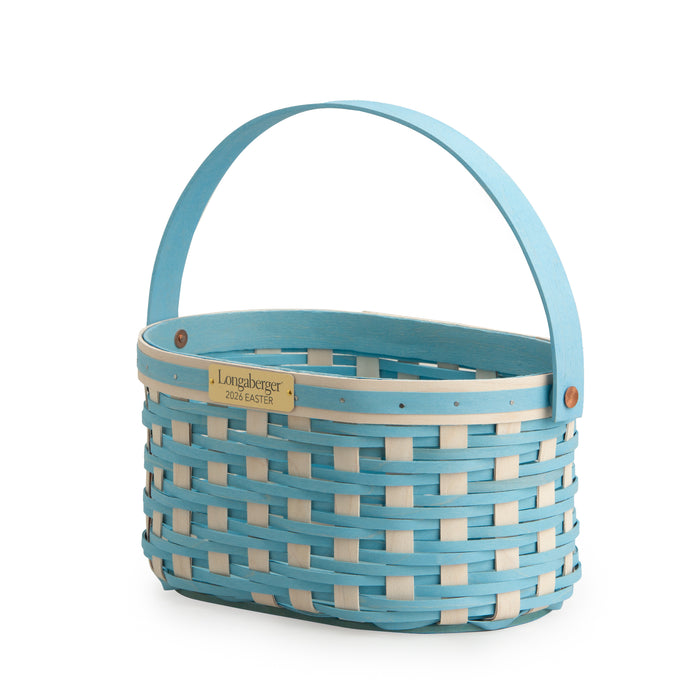 Collector's Easter Medium Oval Basket with Protector - Blue