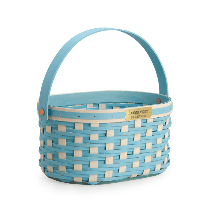 Collector's Easter Medium Oval Basket with Protector - Blue