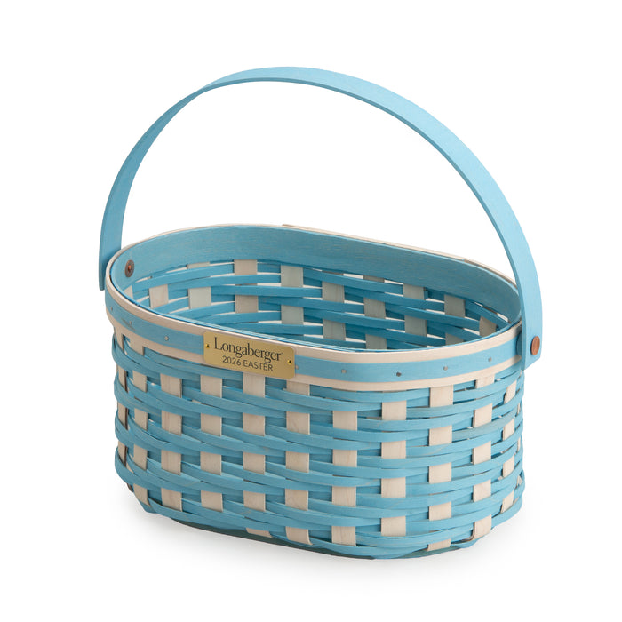Collector's Easter Medium Oval Basket with Protector - Blue