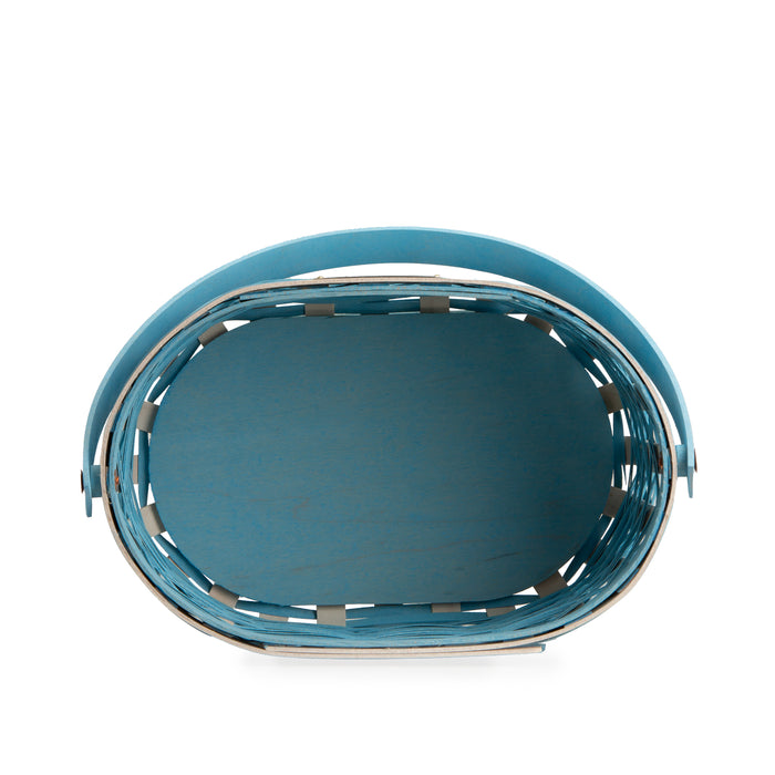 Collector's Easter Medium Oval Basket with Protector - Blue
