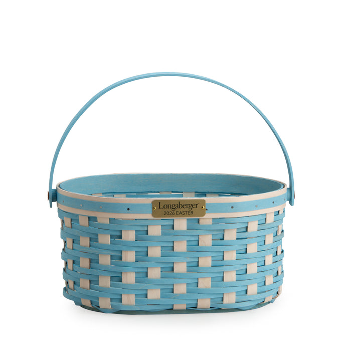 Collector's Easter Medium Oval Basket with Protector - Blue