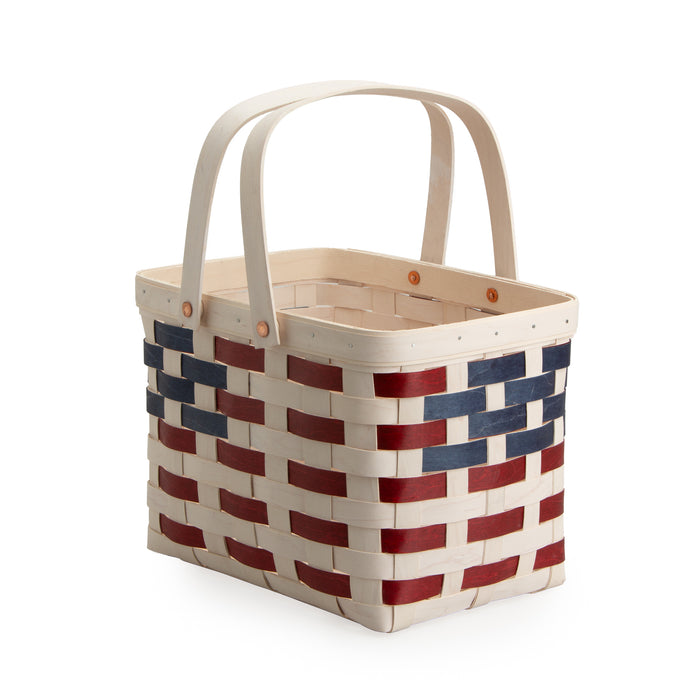 Americana Homestead Basket with Protector - White