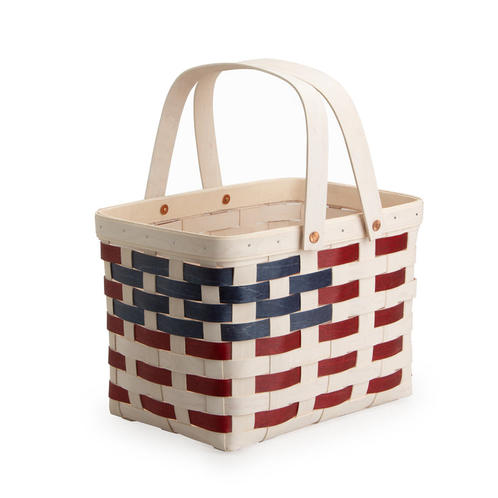 Americana Homestead Basket with Protector - White