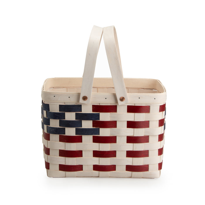 Americana Homestead Basket with Protector - White