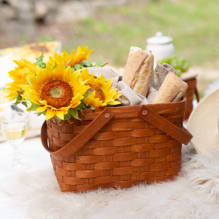 Mackinac Homestead Basket with Protector - Warm Cinnamon