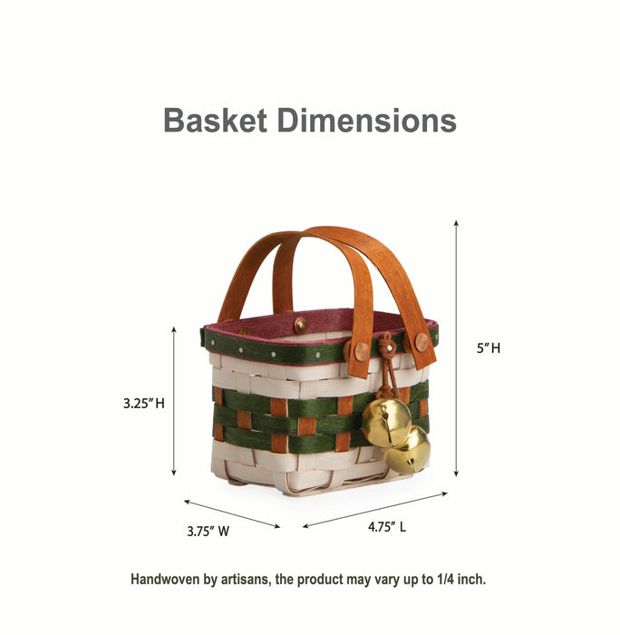 Sleigh Bells Miniature Homestead Basket with Protector