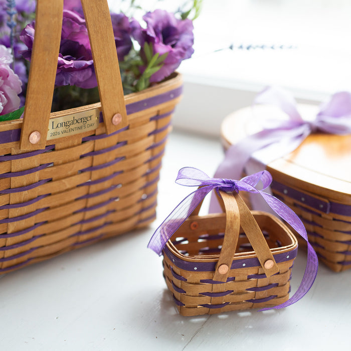 Collector's Valentine's Day 6-Piece Heartland Basket Set - Purple