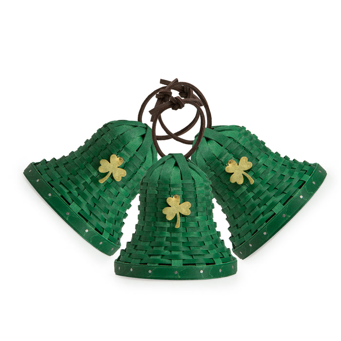 St. Patrick's Day Miniature Bell Trio - Shamrock Green