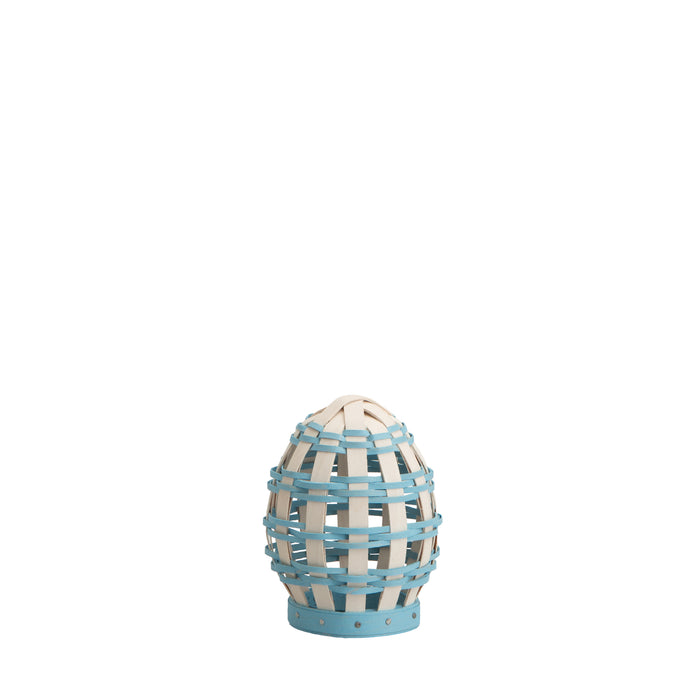 Easter Miniature Freestanding Open Weave Egg Basket - Blue