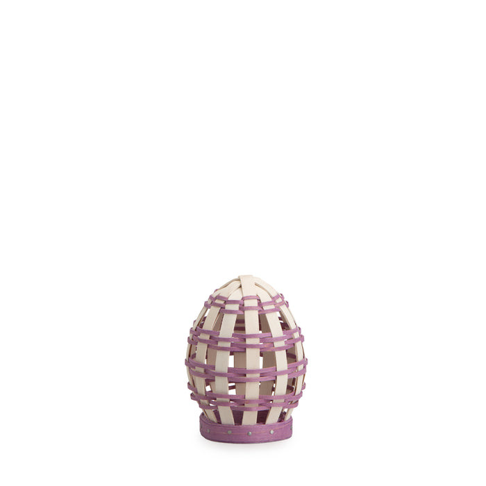 Easter Miniature Freestanding Open Weave Egg Basket - Lavender
