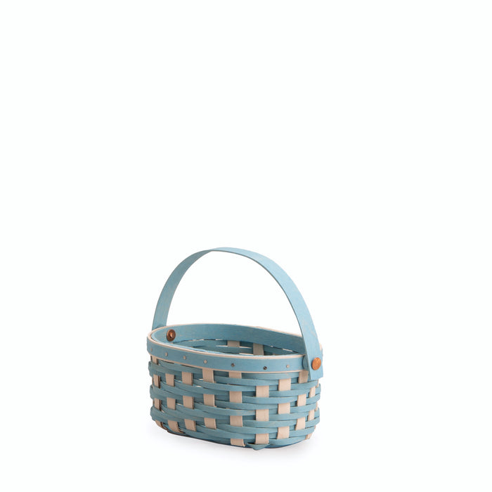 Easter Miniature Oval Basket with Protector - Blue