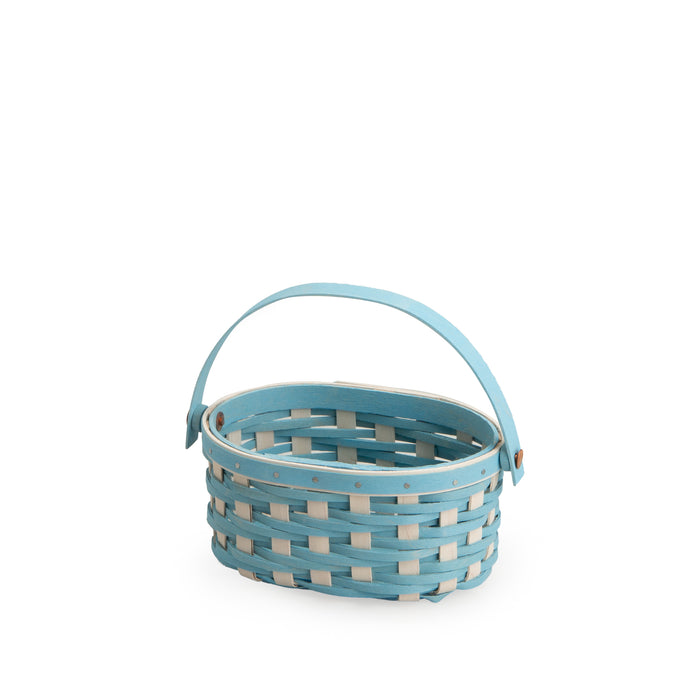 Easter Miniature Oval Basket with Protector - Blue