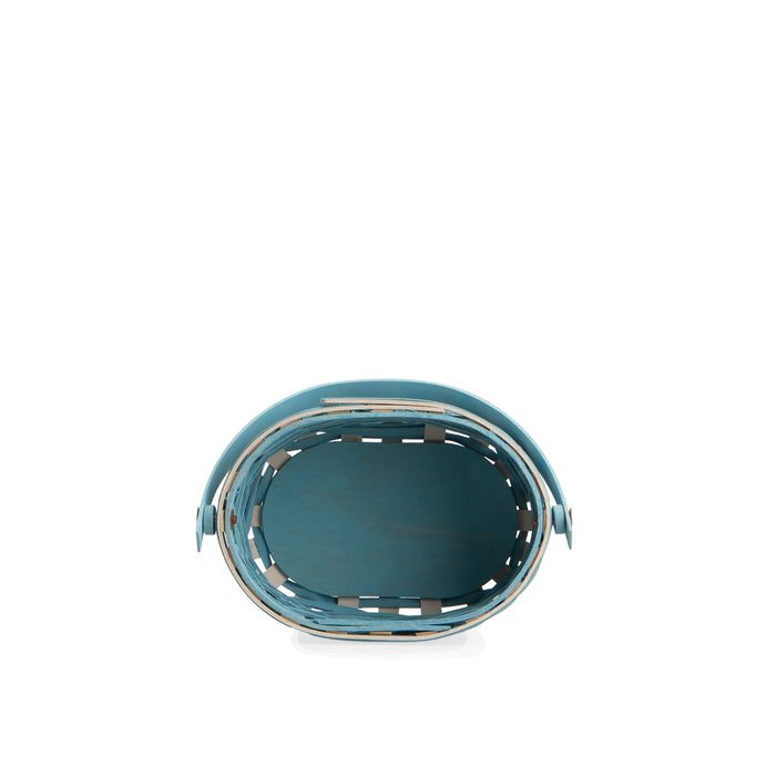 Easter Miniature Oval Basket with Protector - Blue