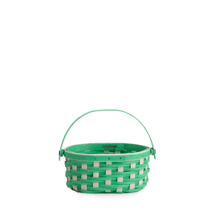 Easter Miniature Oval Basket with Protector - Green