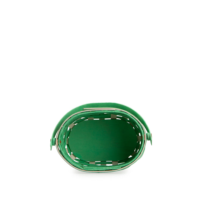 Easter Miniature Oval Basket with Protector - Green