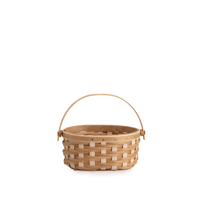 Easter Miniature Oval Basket with Protector - Light Brown