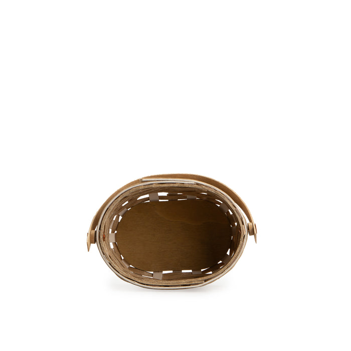 Easter Miniature Oval Basket with Protector - Light Brown