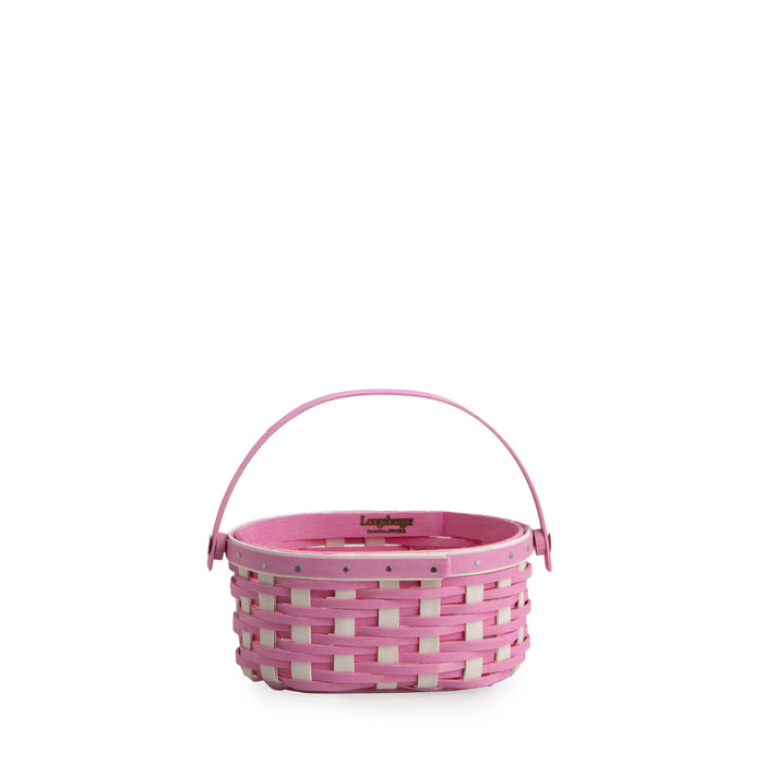 Easter Miniature Oval Basket with Protector - Pink