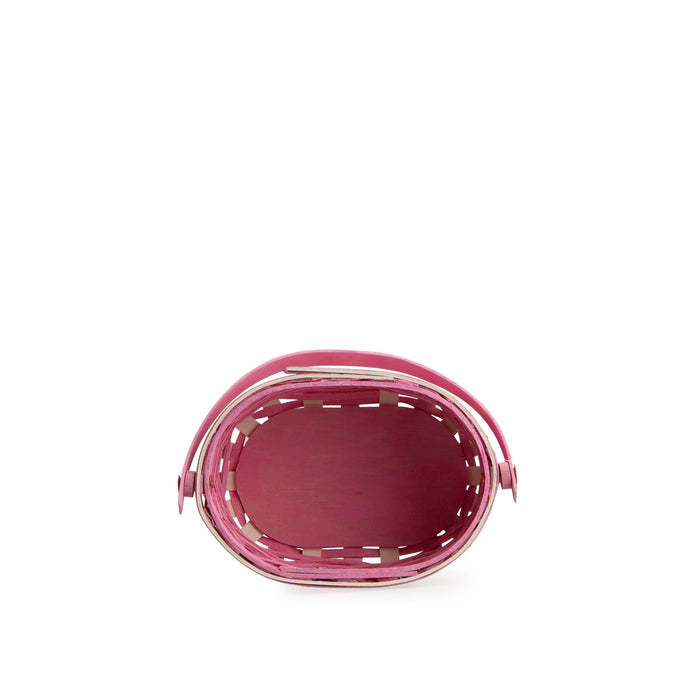 Easter Miniature Oval Basket with Protector - Pink