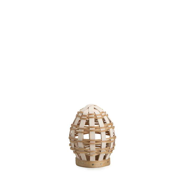 Easter Miniature Freestanding Open Weave Egg Basket - Light Brown
