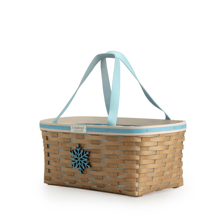 Collector's Nordic Frost Large Carrier Basket with Protector - Blue