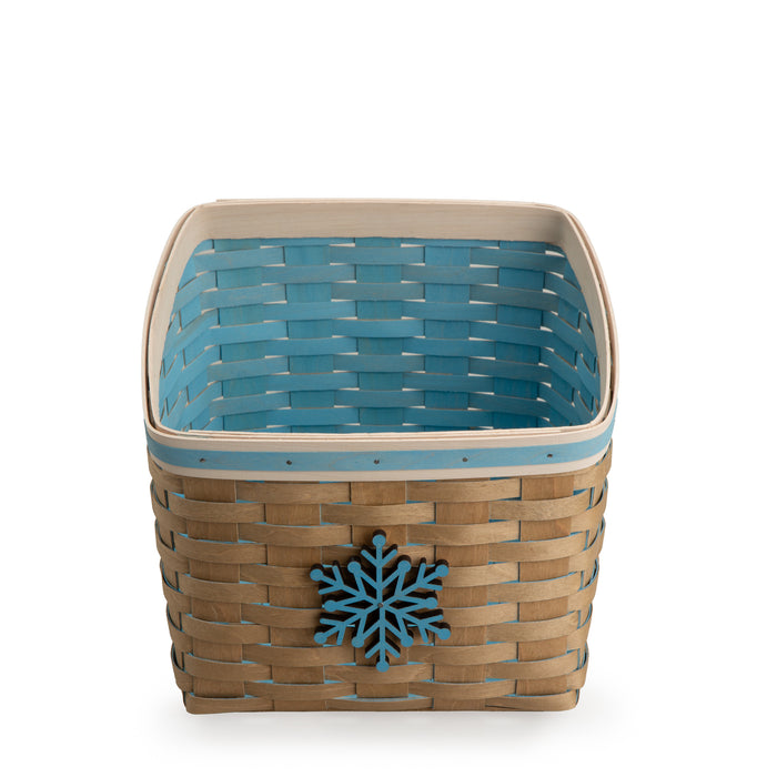 Nordic Frost Winter Essentials Basket with Divider and Protector - Blue