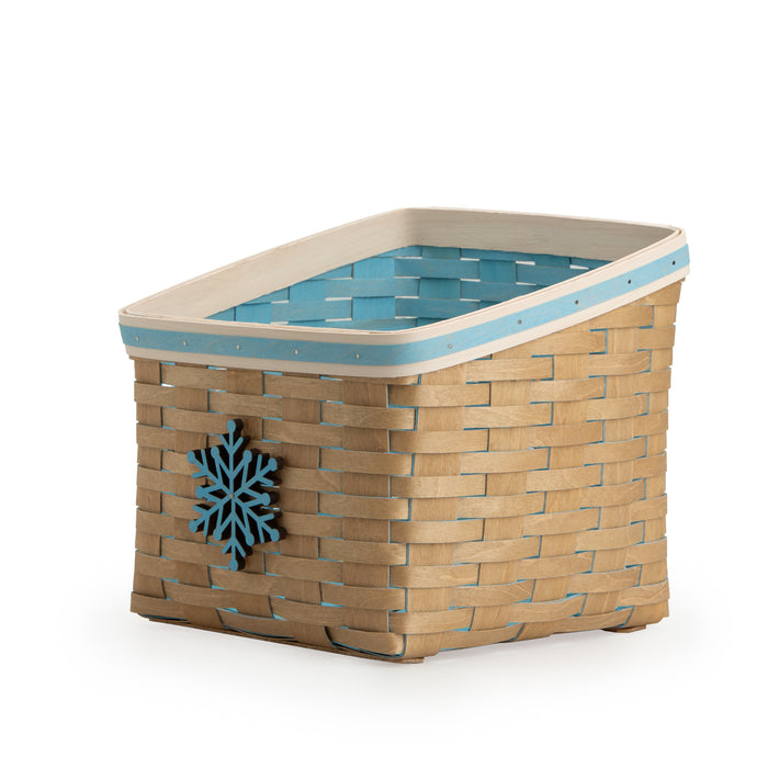 Nordic Frost Winter Essentials Basket with Divider and Protector - Blue